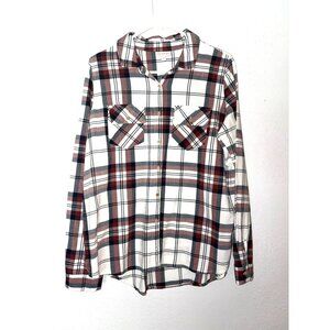 Shyanne Thunderbird Plaid Button Down Long Sleeve Shirt Size L